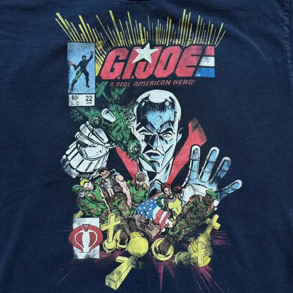 gap Gi joe comic book graphic tee boys large navy blue short sleeve‎ casual